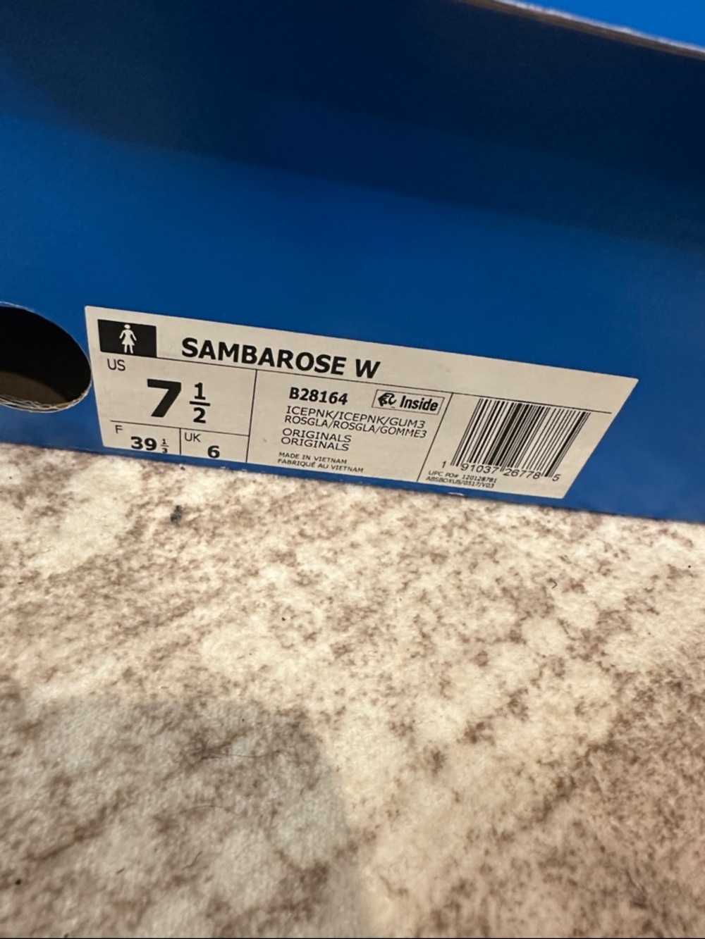 adidas Pink Suede Samba Sambarose Sneakers with Gum Sole - Picture 2 of 7